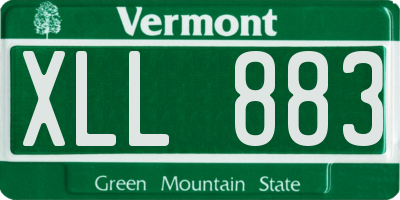 VT license plate XLL883
