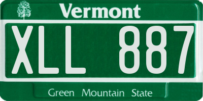 VT license plate XLL887