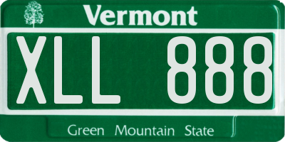 VT license plate XLL888