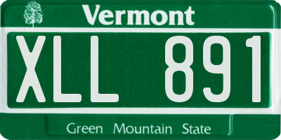 VT license plate XLL891