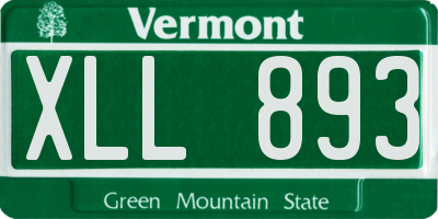 VT license plate XLL893