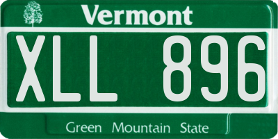 VT license plate XLL896