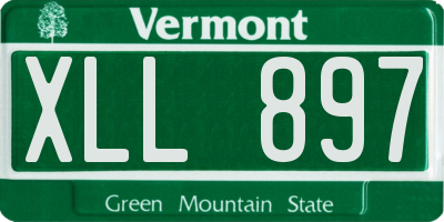 VT license plate XLL897