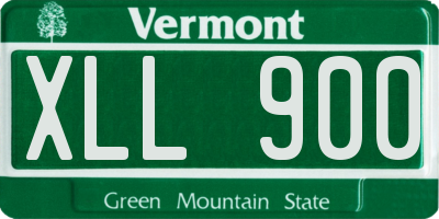 VT license plate XLL900