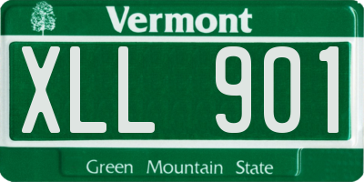 VT license plate XLL901