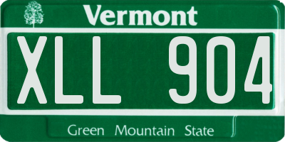 VT license plate XLL904