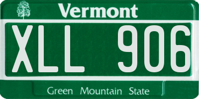 VT license plate XLL906