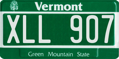 VT license plate XLL907