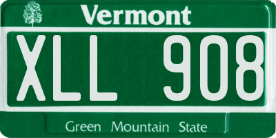 VT license plate XLL908