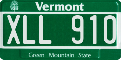 VT license plate XLL910