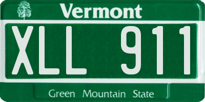VT license plate XLL911