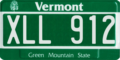 VT license plate XLL912