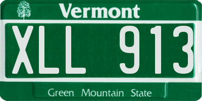 VT license plate XLL913