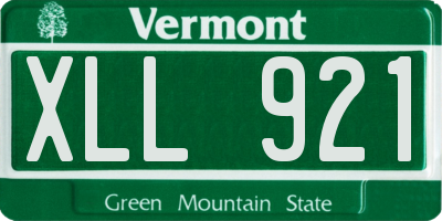 VT license plate XLL921