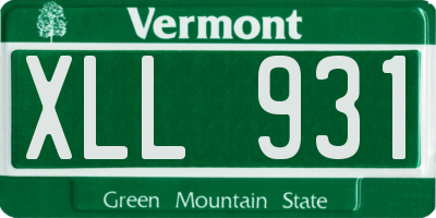 VT license plate XLL931