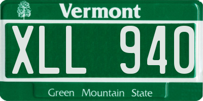 VT license plate XLL940
