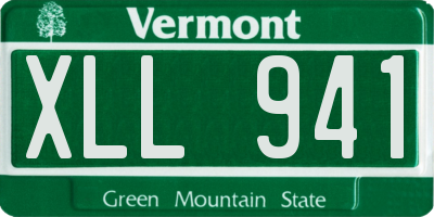 VT license plate XLL941