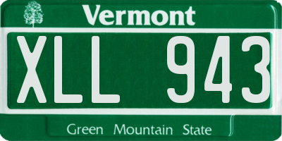 VT license plate XLL943