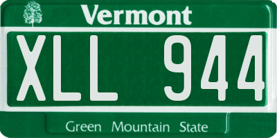 VT license plate XLL944