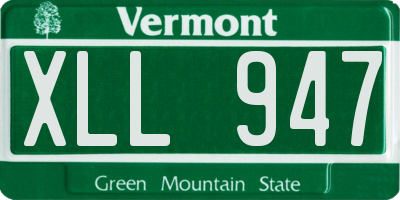 VT license plate XLL947