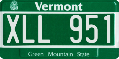 VT license plate XLL951