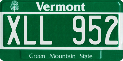 VT license plate XLL952