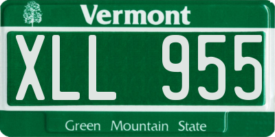 VT license plate XLL955