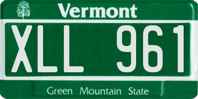 VT license plate XLL961