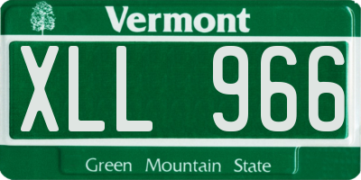 VT license plate XLL966