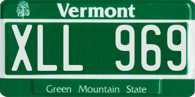 VT license plate XLL969
