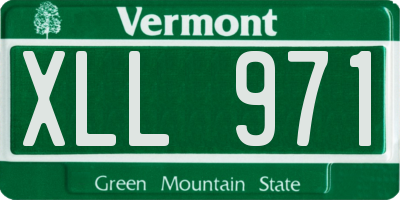 VT license plate XLL971