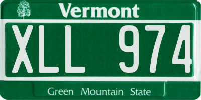 VT license plate XLL974