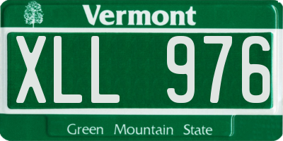 VT license plate XLL976