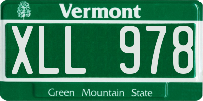 VT license plate XLL978