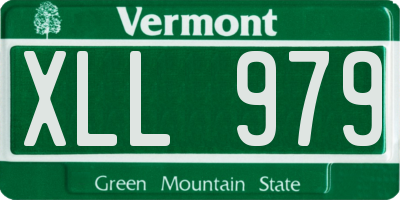 VT license plate XLL979