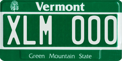 VT license plate XLM000