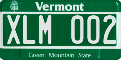 VT license plate XLM002