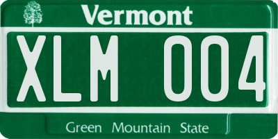 VT license plate XLM004