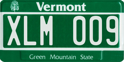 VT license plate XLM009