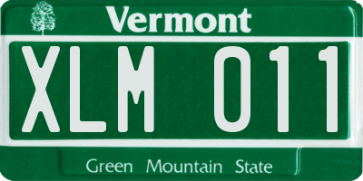 VT license plate XLM011