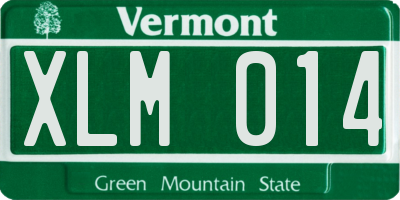 VT license plate XLM014