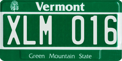 VT license plate XLM016