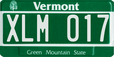 VT license plate XLM017