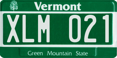 VT license plate XLM021