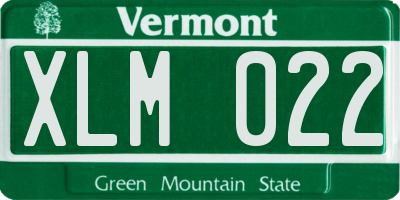 VT license plate XLM022