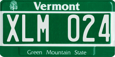 VT license plate XLM024