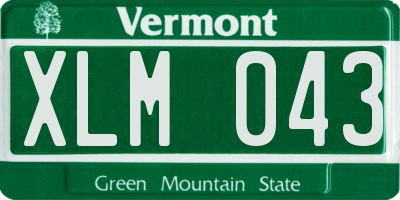 VT license plate XLM043