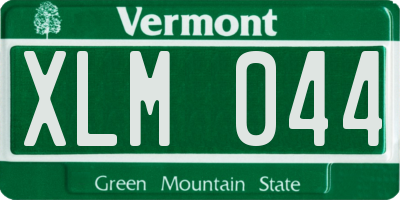 VT license plate XLM044