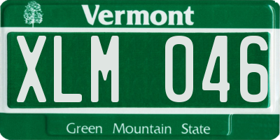 VT license plate XLM046