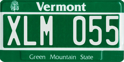 VT license plate XLM055